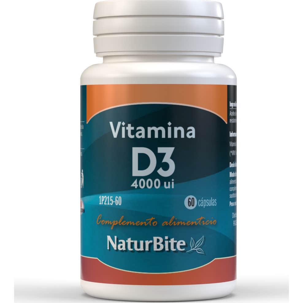 Naturbite Vitamina D3 4000 Ui 60Caps