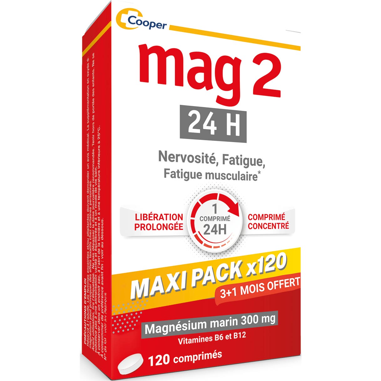 Mag 2 24H MagnéSium Marin 120 CompriméS