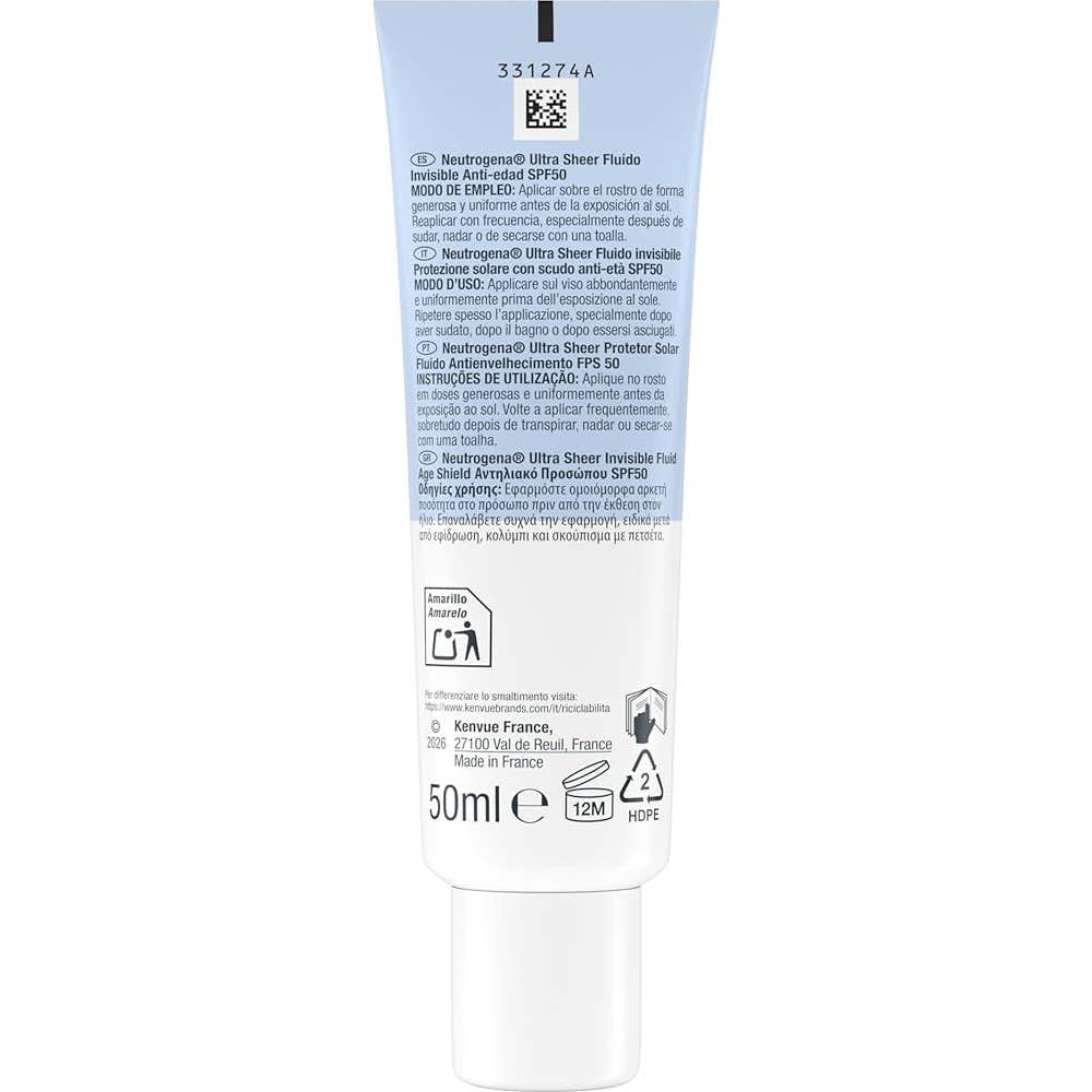 Neutrogena Ultra Sheer InvisíVel Fluido Antiidade Spf50 50 Ml-image