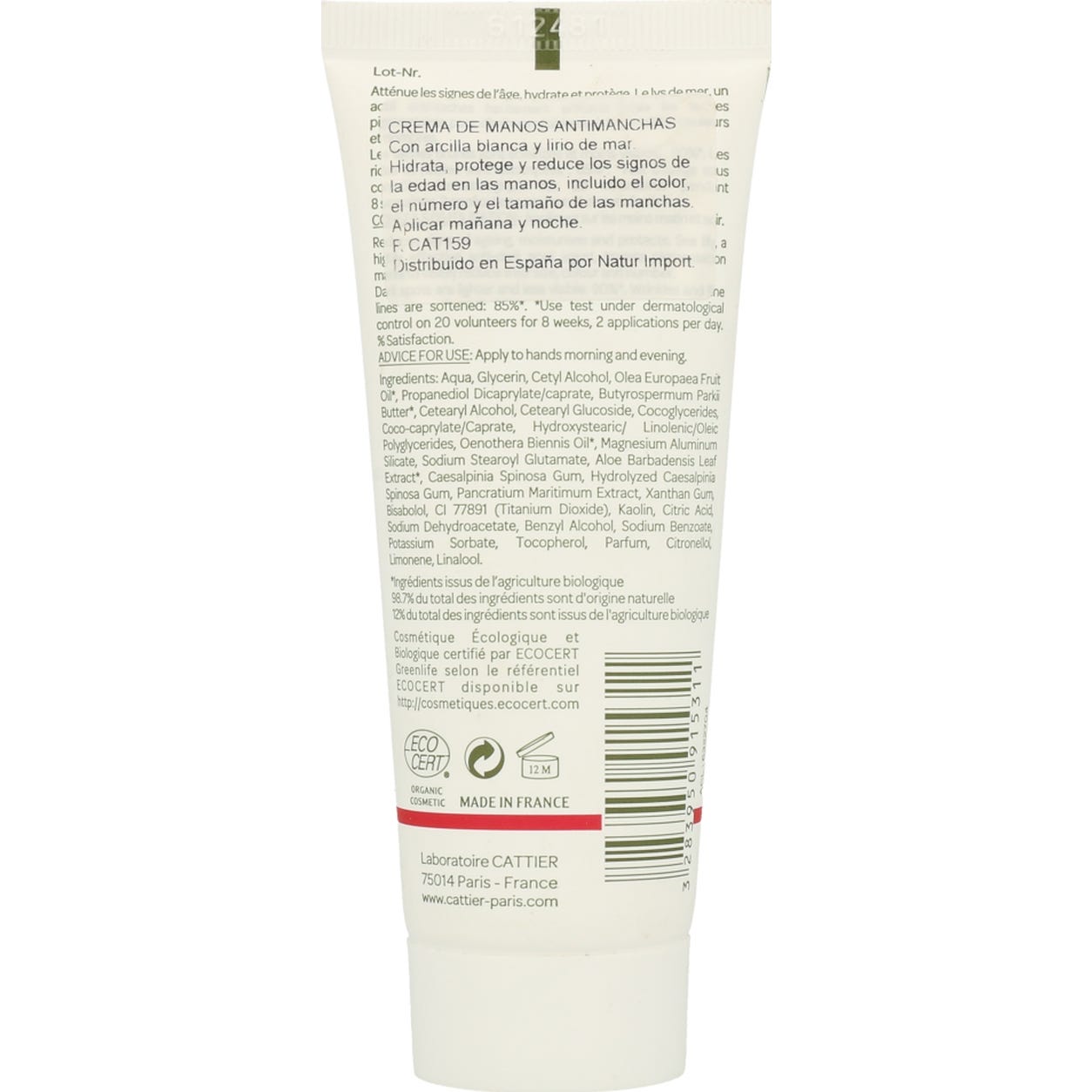 Cattier Crema De Manos Antimanchas Antiedad 75Ml-image