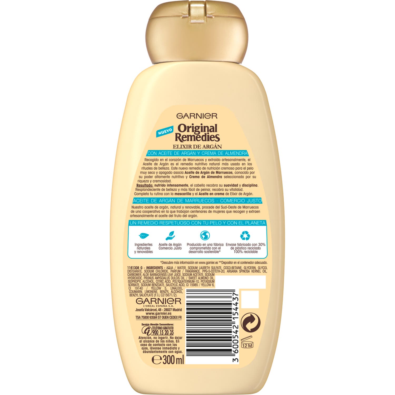 Garnier Original Remedies Champú Elixir De Argan 300Ml-image