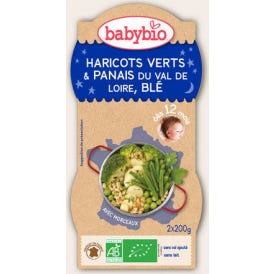 Babybio Tazones De Buenas Noches Verduras Verdes Bl OrgáNico Ds 12 Meses 2 X 200G-image