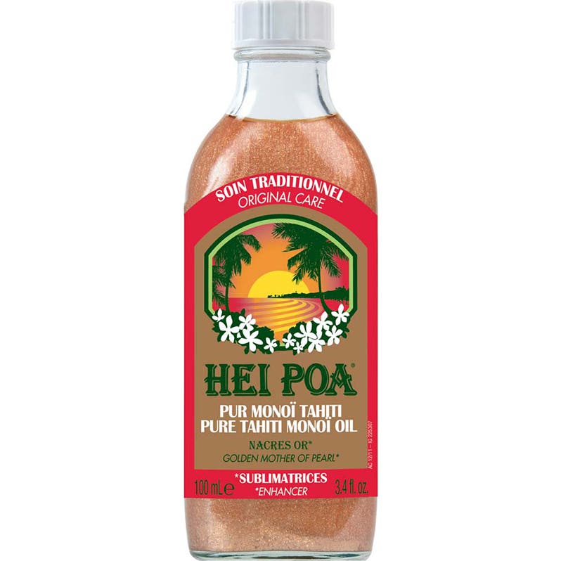 Hei Poa Monoï Puro Tahití Sublimadores De Oro Nacarado 100 Ml-image