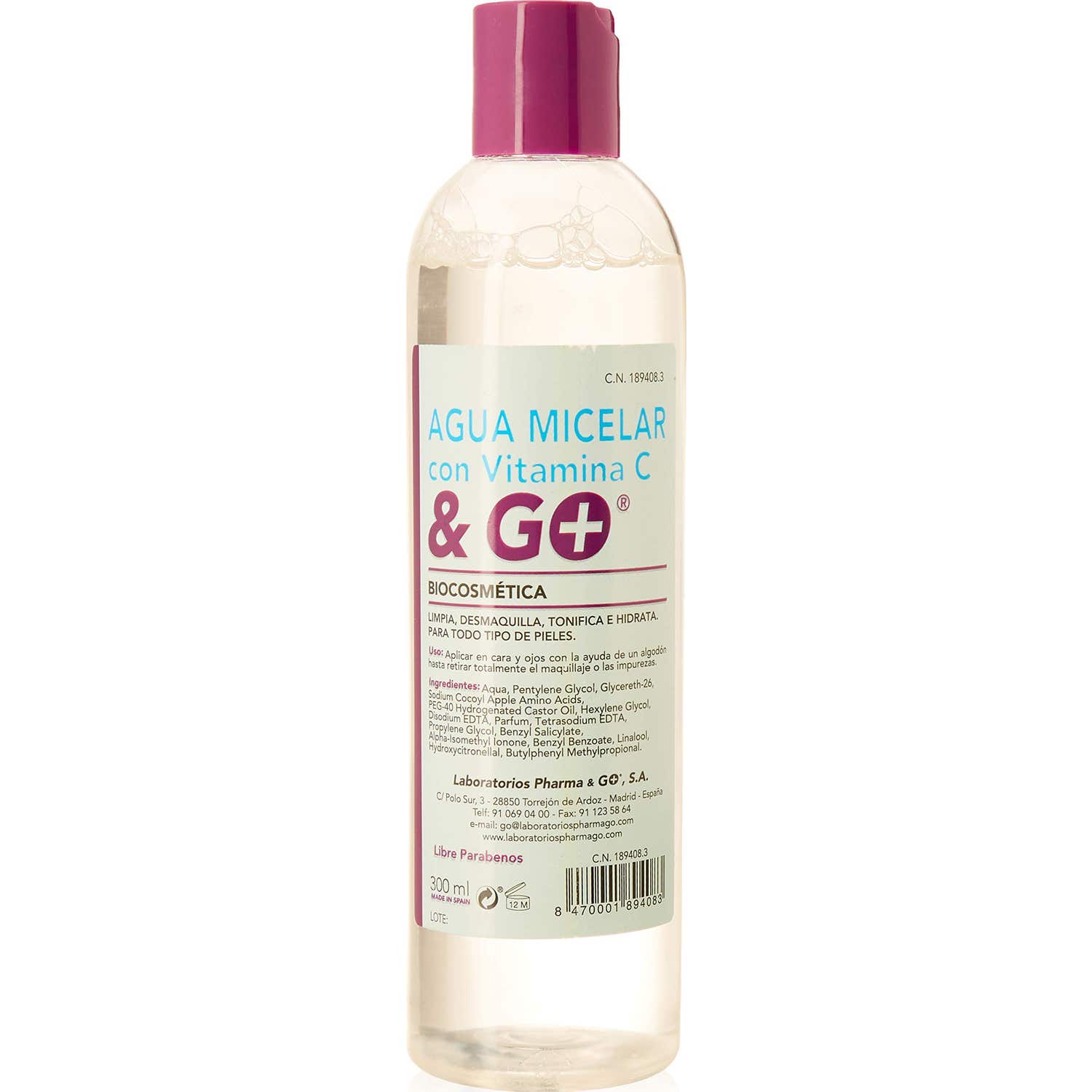 & Go Agua Micelar Vit C300 Ml-image