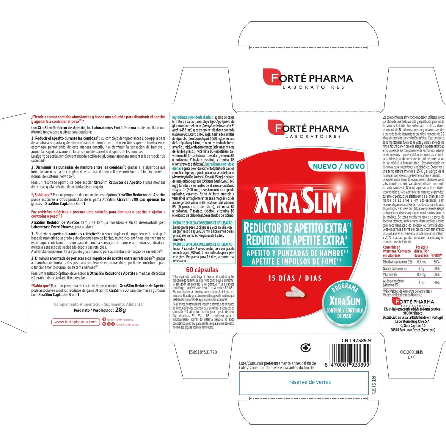 Forté Pharma Xtraslim Extra Redutor De Apetite 60Caps-image