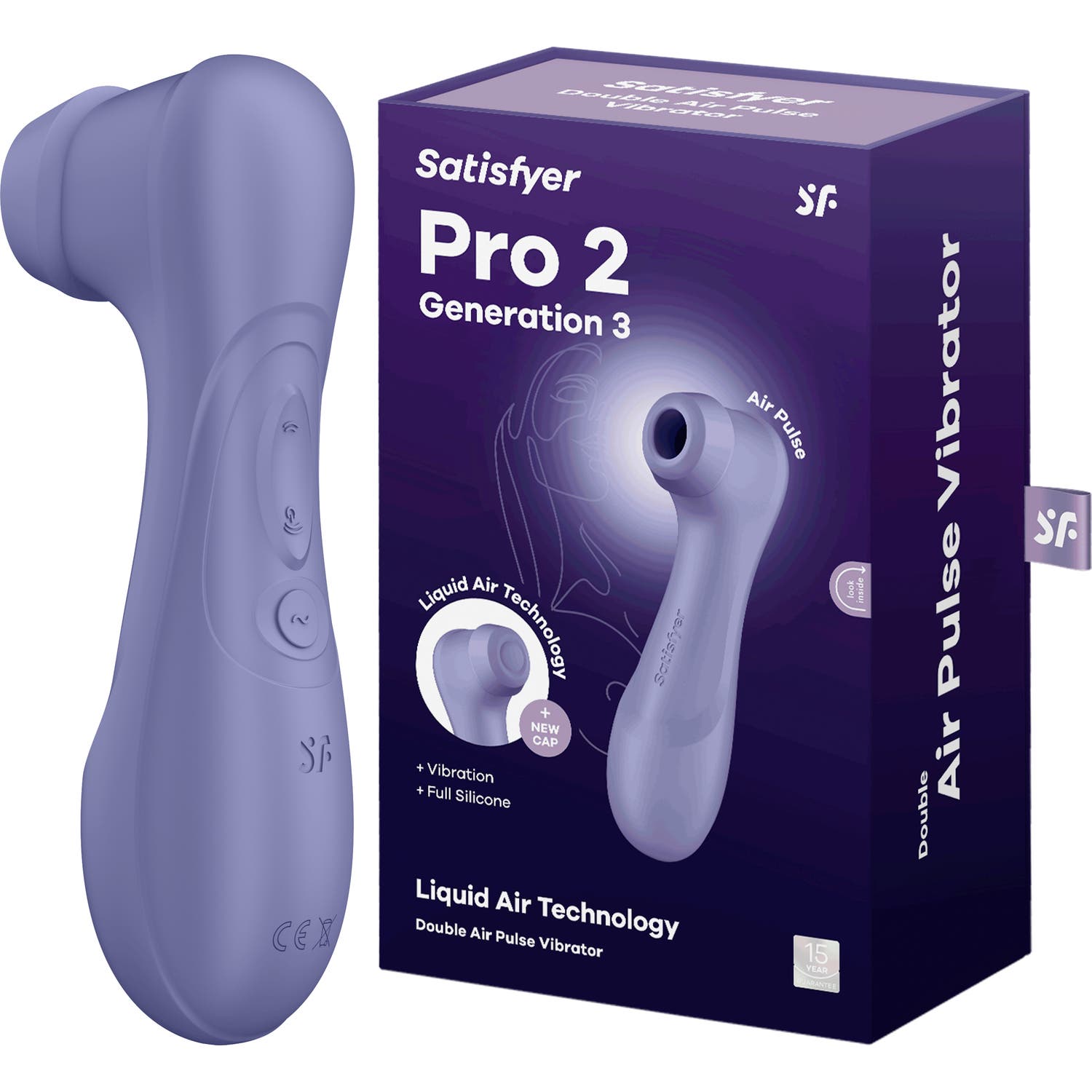 Satisfyer Pro 2 Generation 3 Double Air Pulse Vibrator App Lila 1Ud-image