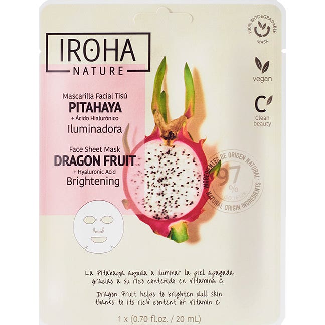 Iroha Nature Mascarilla Facial Tisú Iluminadora Pitahaya 20Ml-image