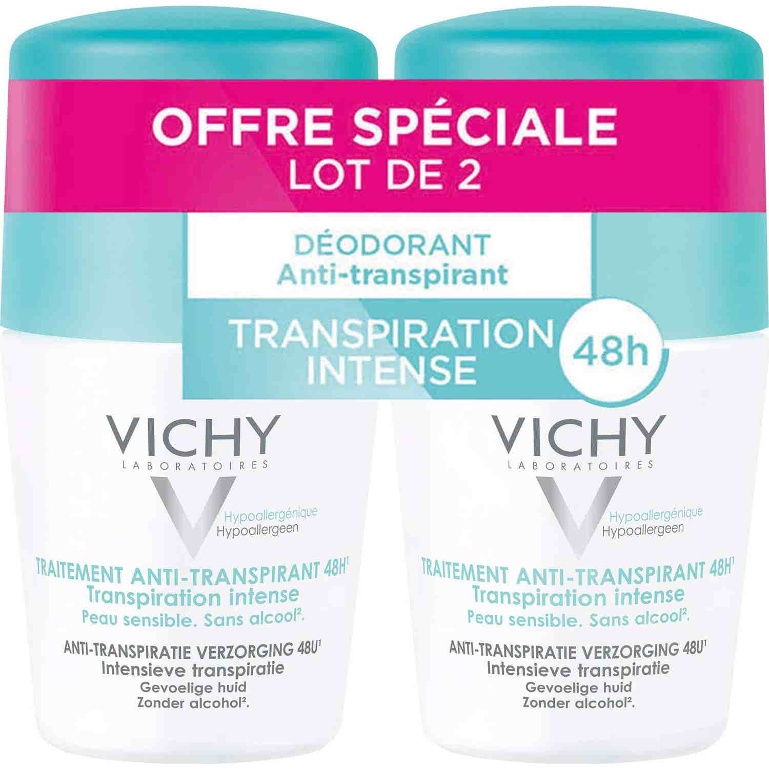 Vichy Desodorizante Antitranspirante Roll-On 48H 2X50 Ml