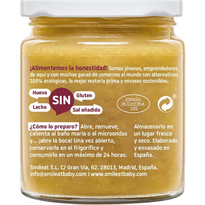 Smileat Tarrito EcolóGico De Ternera Verduras 230 G-image