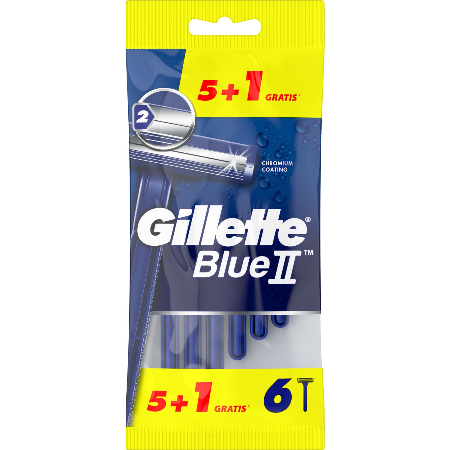Gillette Blue Ii Hojas 5Uds + 1Ud Gratis-image