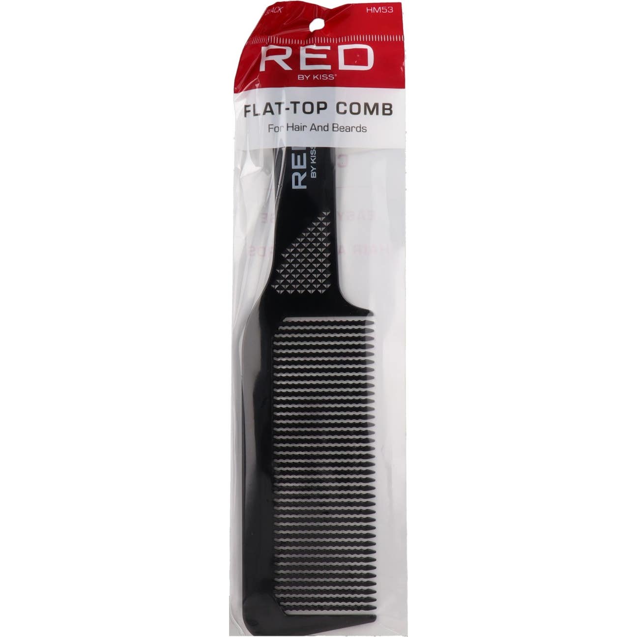 Red by Kiss Flat Top Comb For Hair And Beards 1 Ud
