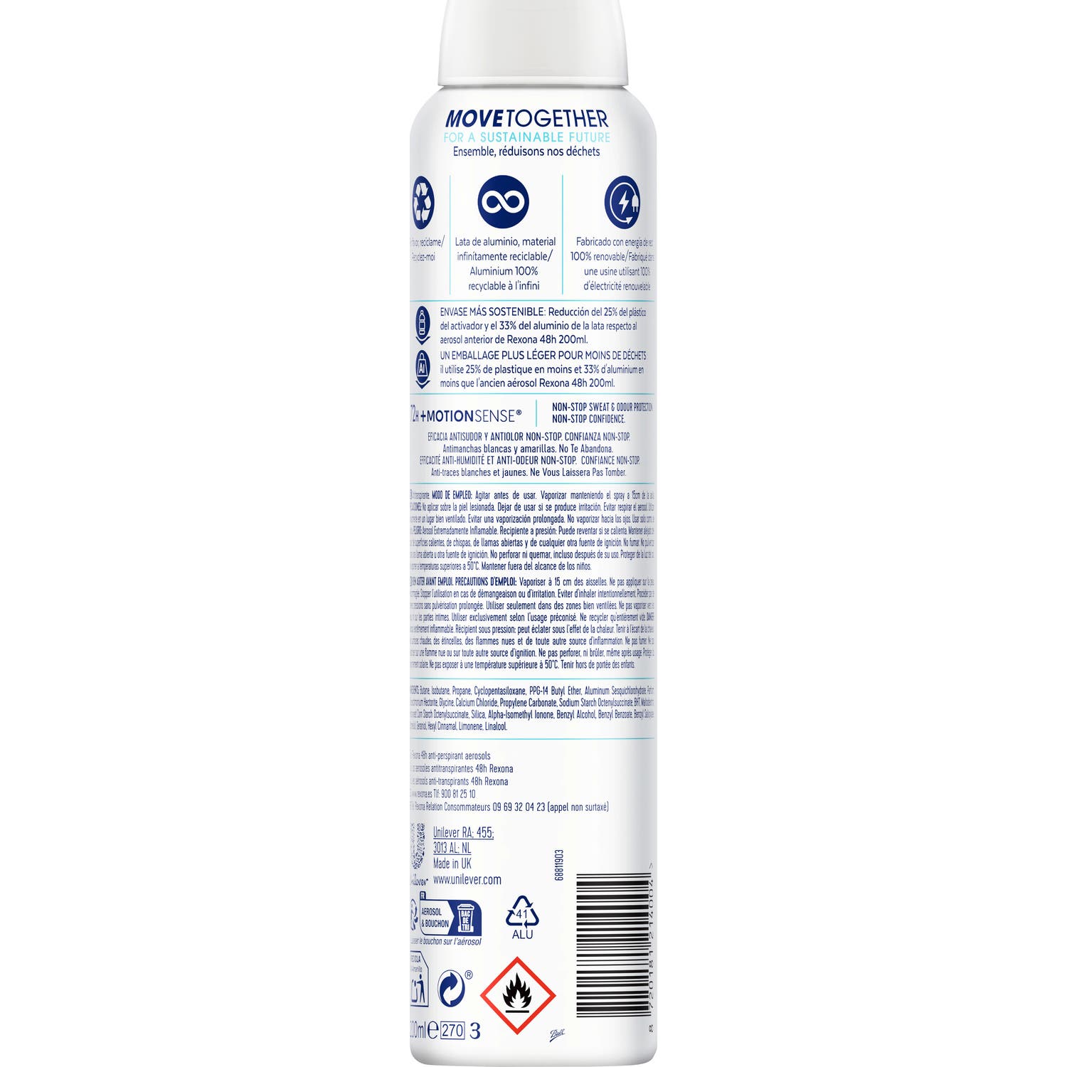 Rexona Desodorante Invisible Aqua Spray 200Ml