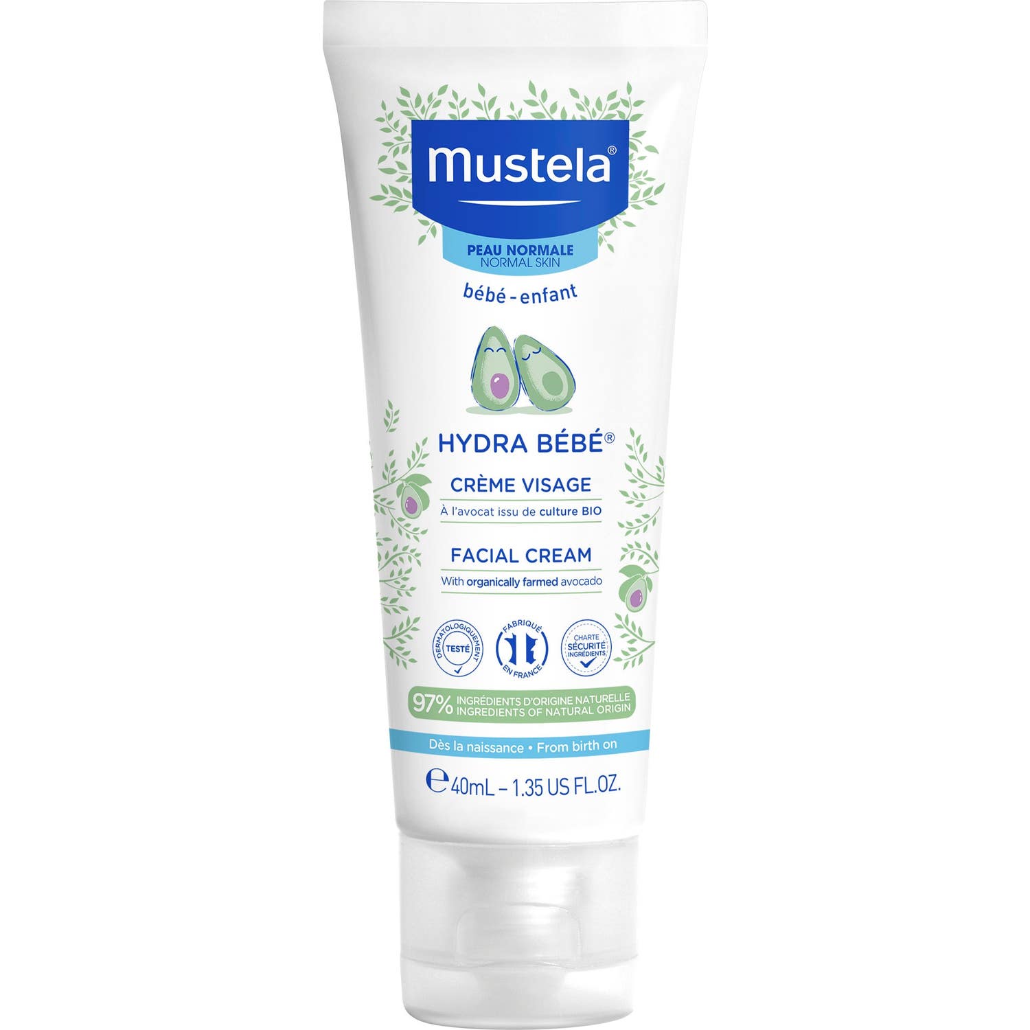 Mustela Bebê Hidratante Rosto 40Ml