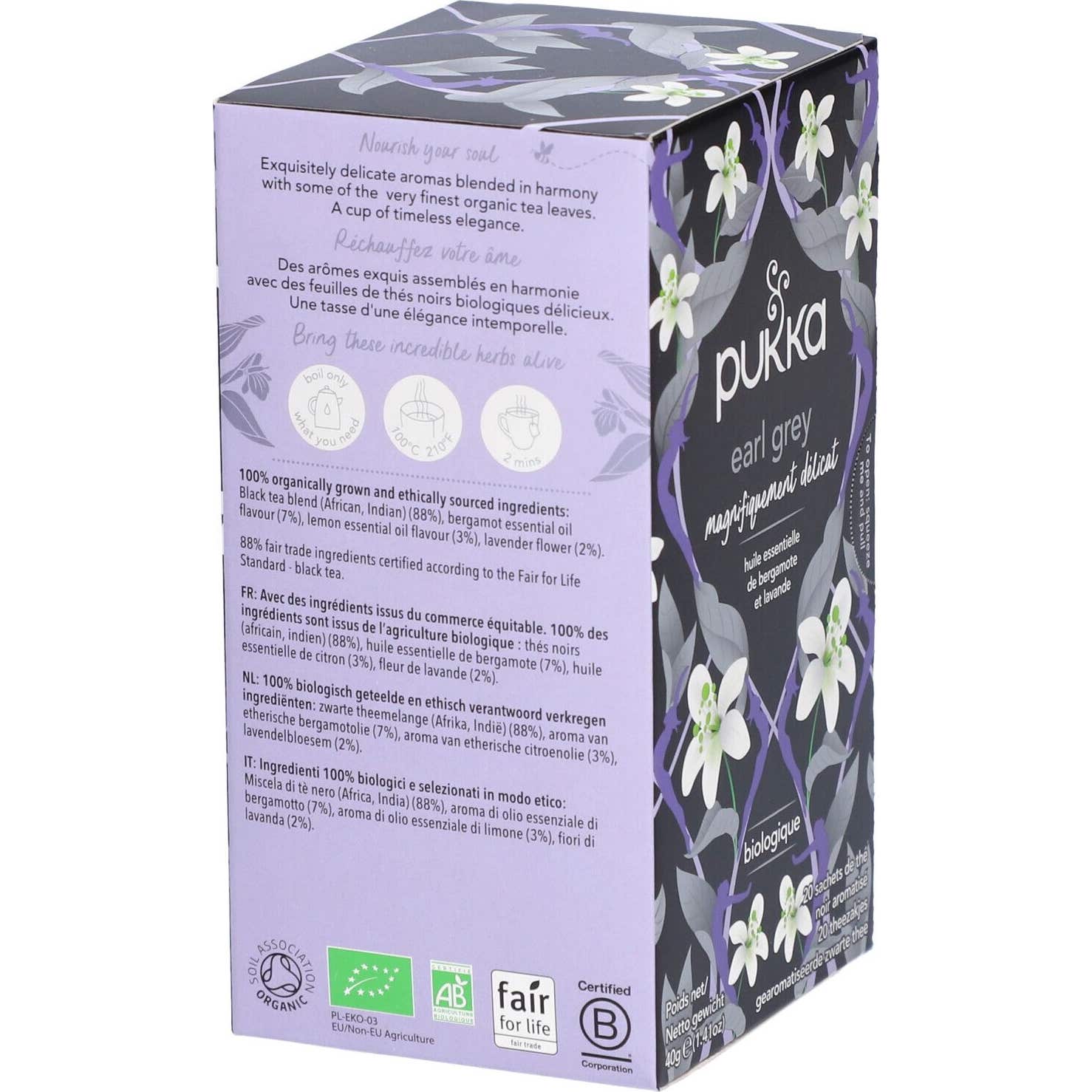 Pukka Earl Grey Té Negro Bio 20 Sobres-image
