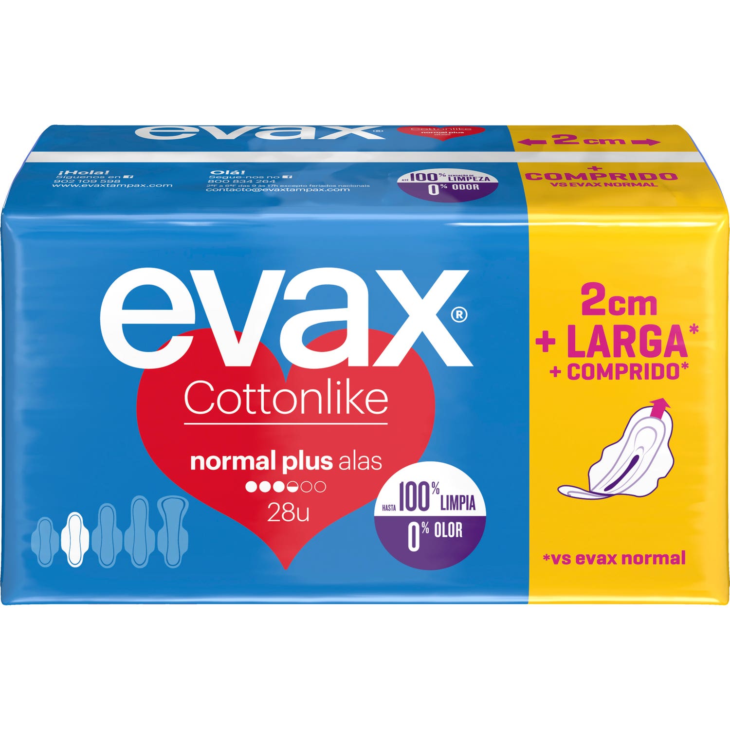 Evax Cottonlike Alas Normal Plus Compresa 28 Uds.-image