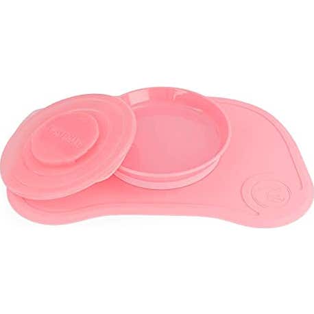 Twistshake Set Click-Mat Mini Rosa + Plato