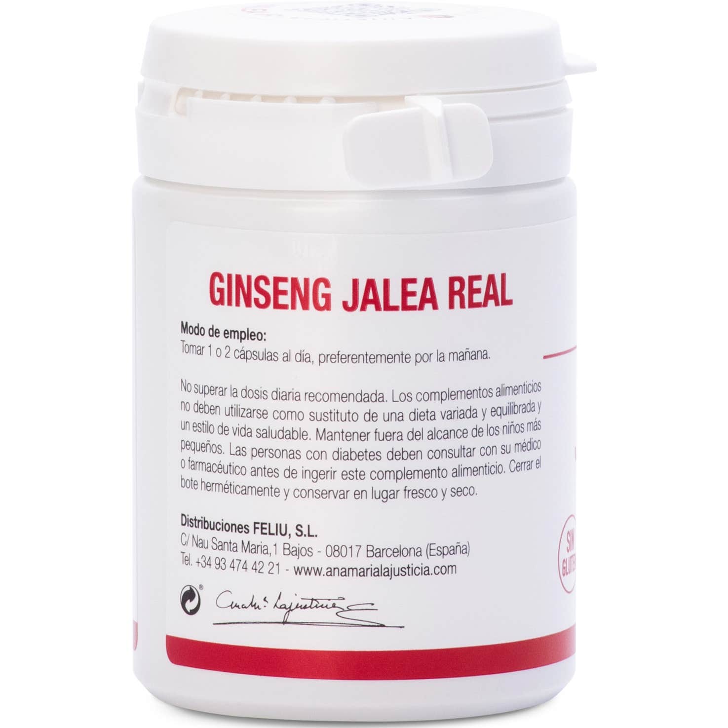 Ana Maria Lajusticia Ginseng Com Geleia Real 60CáPs-image