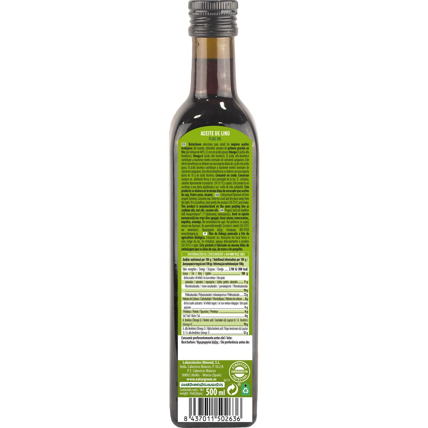 Linho De ÓLeo OrgâNico Naturgreen 500 Ml-image