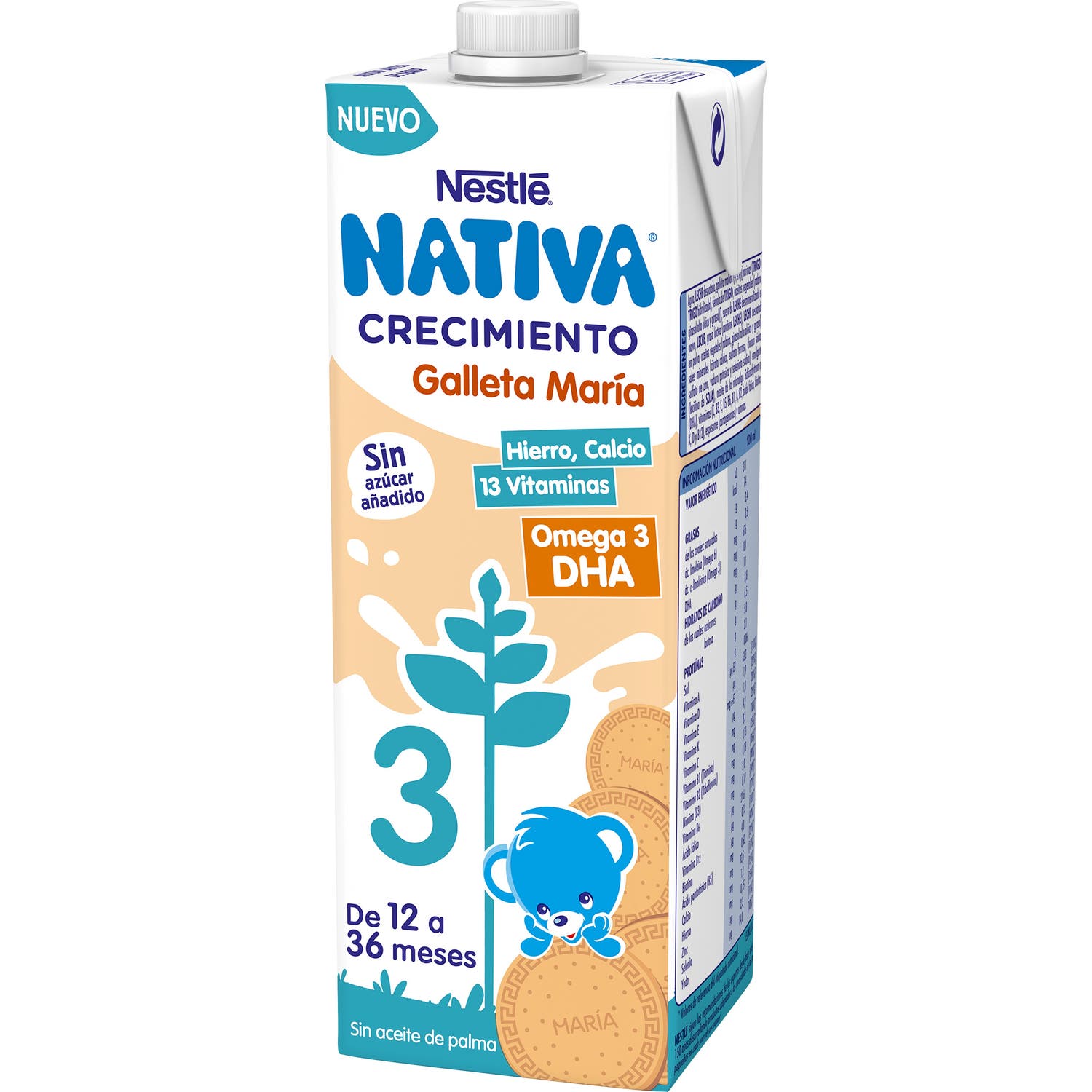Nestlé Nativa Crecimiento 3 Galleta MaríA 1L-image