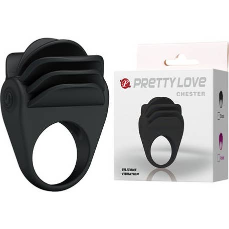 Pretty Love Chester Anillo Vibrador Negro 1Ud-image