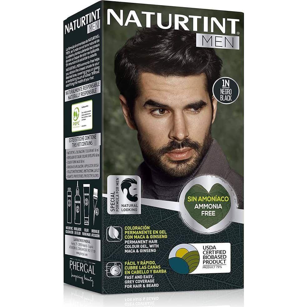 Naturtint Men Gel Colorante Permanente 1N Preto 170Ml-image