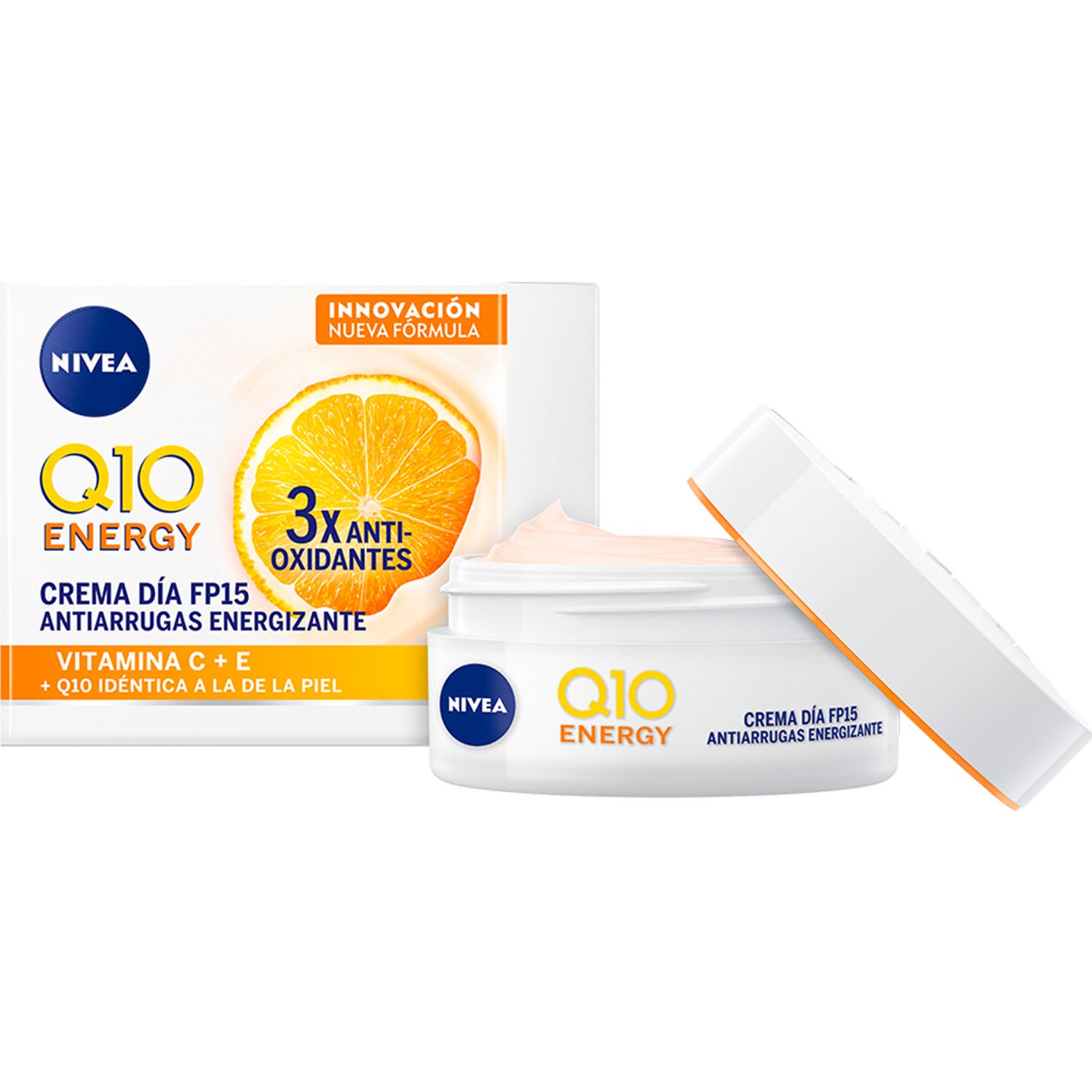 Nivea Q10 Energy Crema Facial Día Spf15 Antiarrugas 50Ml