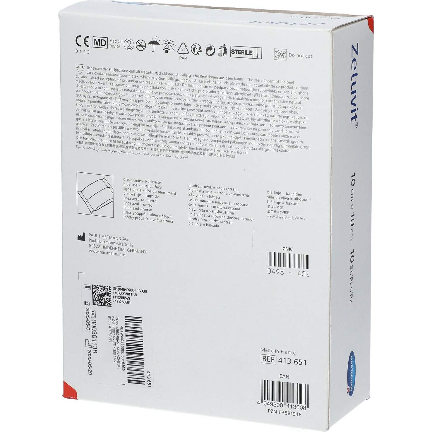 Panelas Americ Zetuvit 10X10Cm 10 Panelas Americ Zetuvit 10X10Cm 10