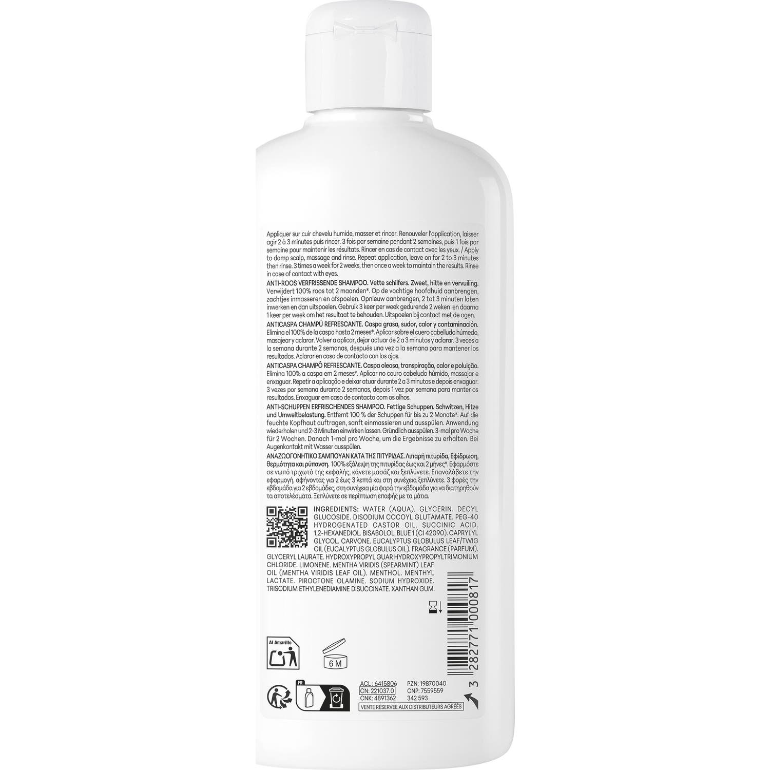 Ducray Kelual Squanorm Champô Refrescante Mentol 400 Ml-image