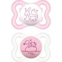 Mam Air Chupete Silicona 0+ Rosa Pack Doble-image