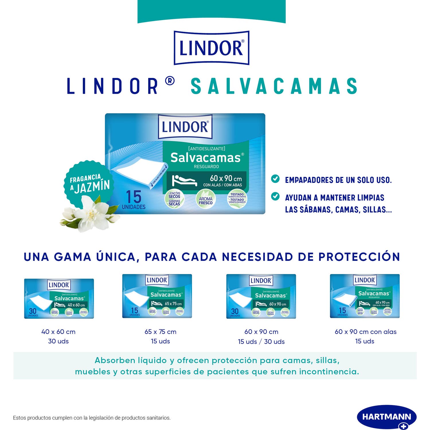 Forro De Cama Antiderrapante Lindor 60X90Cm 30Uds-image