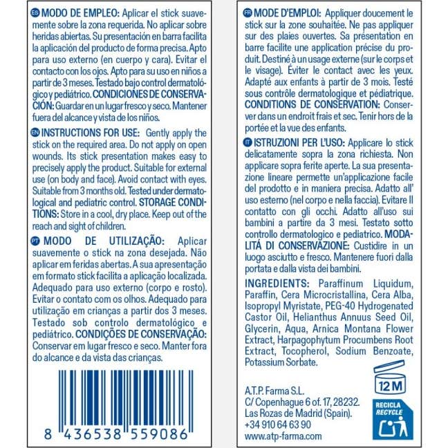 Senti2 Stick ÁRnica Alivia Golpes 15Ml-image