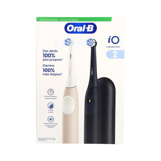 Oral-B iO2 Pack Duo Escova de Dentes Elétrica Preta e Rosa