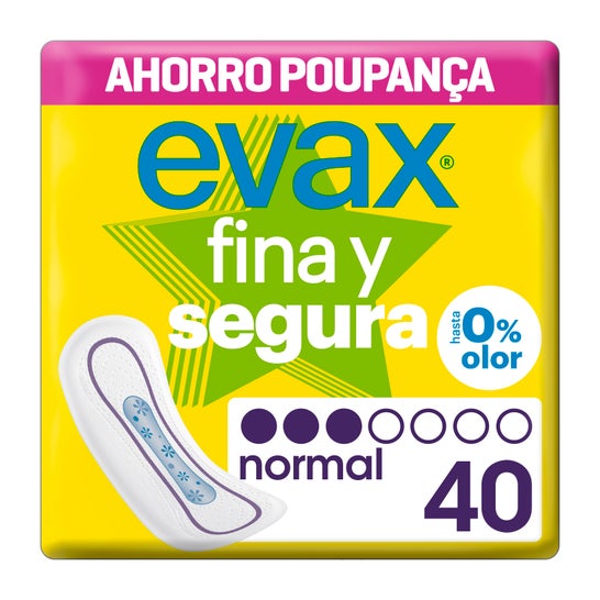 Evax Compresas Fina e Segura Normal Sem Asas 40 pcs