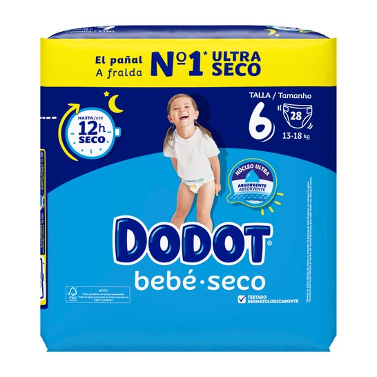Dodot Bebe Seco Talla 6 13-18kg 28uds