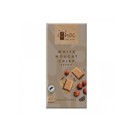 iChoc White Chocolate e Nougat Nougat Bio 80g