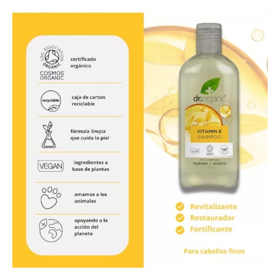 Dr.Organic Vitamin E Shampoo 265ml