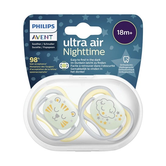 Philips Avent Chupete Ultra Air 6-18Meses Neutro 2uds