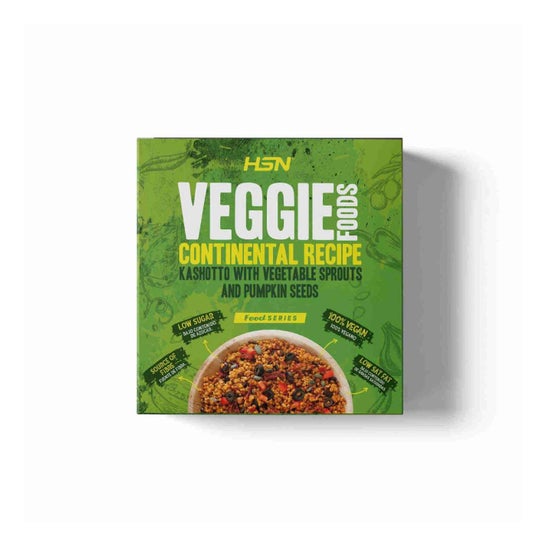 HSN Plato Preparado Estilo Veggie Kashotto con Brotes Vegetales, Semillas de Calabaza Estilo Continental 280g