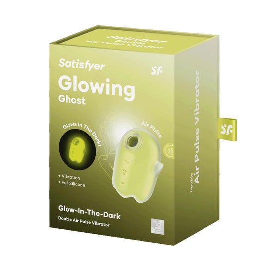Satisfyer Glowing Ghost Double Air Vibrator Yellow 1 Unidade