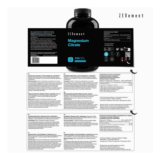 Zenement Magnesium Citrate 240comp