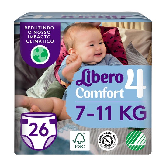 Libero Comfort 4 Fraldas 7-11kg 26 Unidades