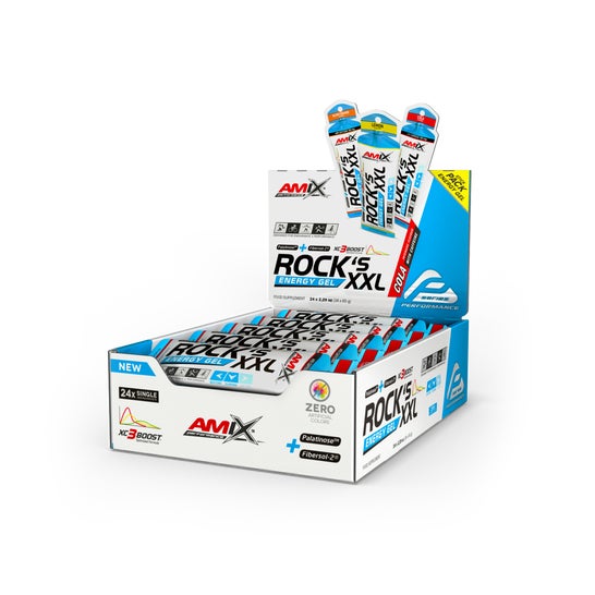 Amix Performance Rock's Gel XXL Con Cafeína Cola 24x65g