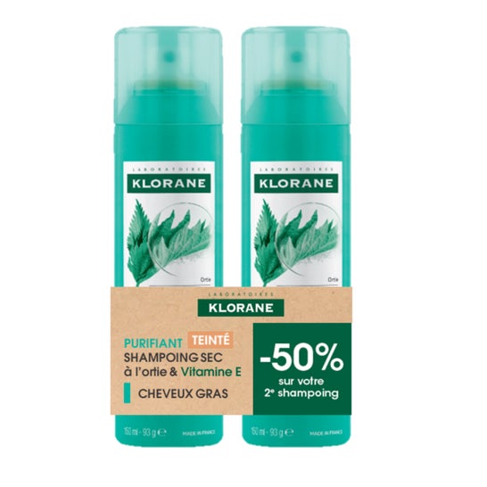 Klorane Ortiga Champu Seco Ortiga Cabello Moreno Duplo 2x150ml Klorane,