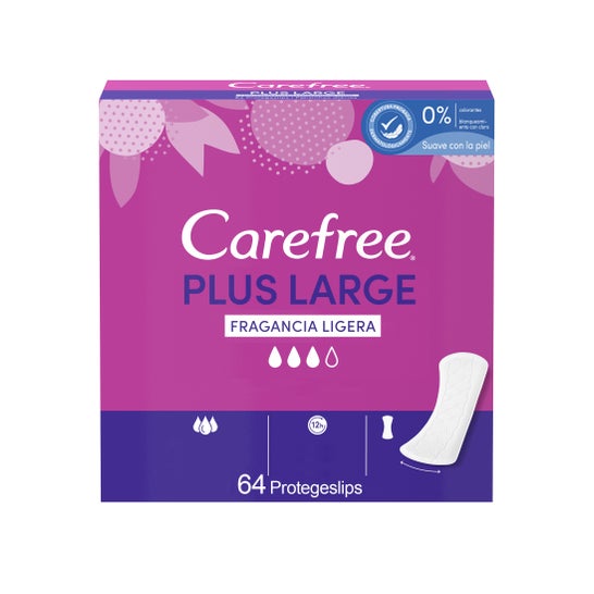 Carefree Salvaslip Plus Large Fragancia Ligera 64uds