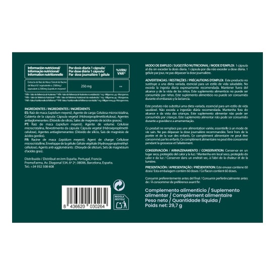DocMorris Maca 2500mg 60caps (Validade inferior a 6 meses)