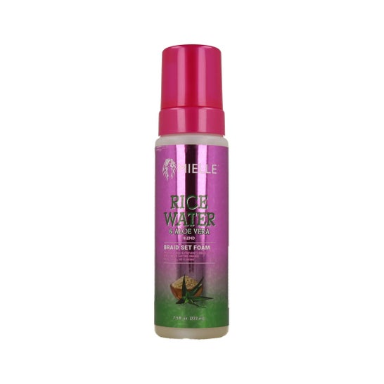 Mielle Rice Water & Aloe Vera Espuma Fixadora de Tranças 222 ml