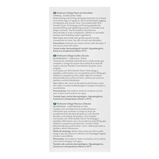 Endocare Cellage Cuello Escote Reafirmante 80ml Endocare Cellage Cuello Escote Reafirmante 80ml