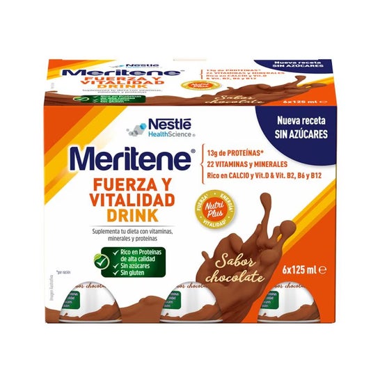 Meritene Fuerza Y Vitalidad Drink Pack Chocolate 6 U X 125 Ml Nestlé,