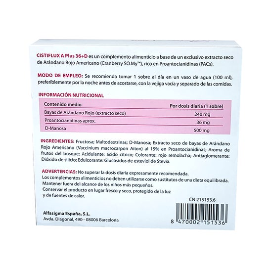 Cistiflux A Plus 36+D 14 sobres