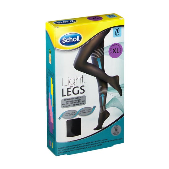 Meias-calças Scholl Light Legs 20 Denier Black Size XL